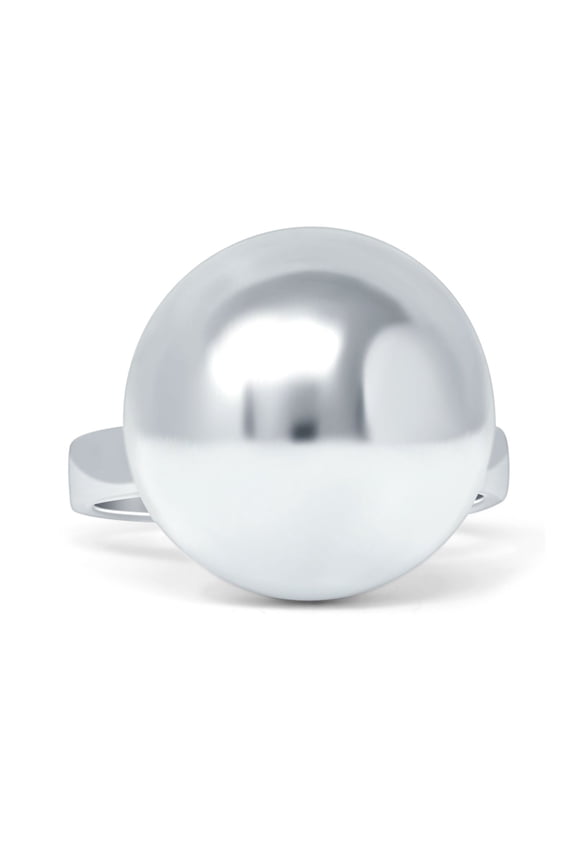 Round Ball Minimalist Ring Vintage Style Sphere 925 Sterling Silver Size 7