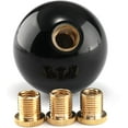 thumbnail image 1 of Round Ball Shift Knob Universal Gear Shift Knob 5 6 Speed for Manual Automatic Vehicles with Adapters (Pure Black), 1 of 12