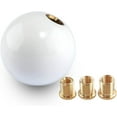 thumbnail image 1 of Round Ball Shift Knob Universal Gear Shift Knob 5 6 Speed for Manual Automatic Vehicles with Adapters (Pure White), 1 of 7