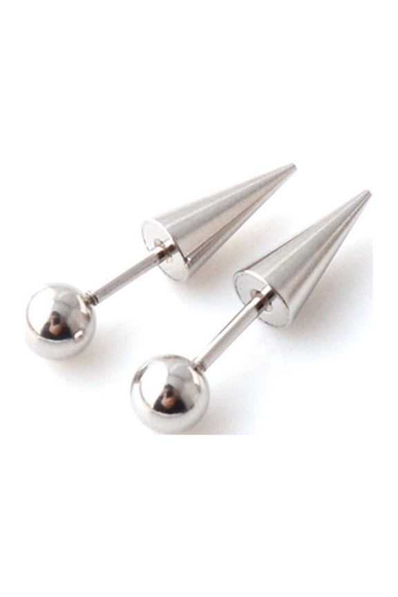 Round Ball Spike Stainless Steel Earring Barbell Metal Earrings Tragus Earrings