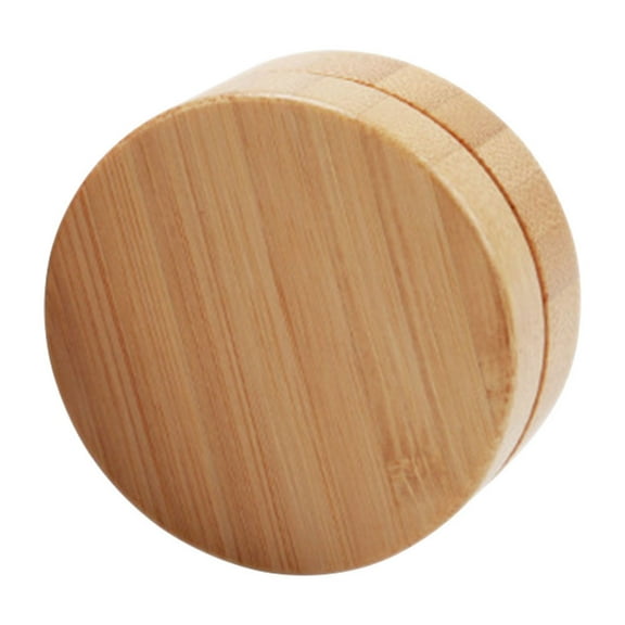 Round Bamboo Bait Box Portable Fishing Tackle Storage For Worms Small Fishing Lure Organizer Pocket Lure Box For Outdoor Fishing