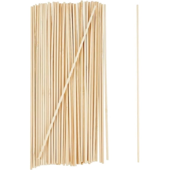 Round Bamboo Sticks Dowel Rods for Children Toy Building Model Material Supplies PapayaWhip 25x0.3cm diy
