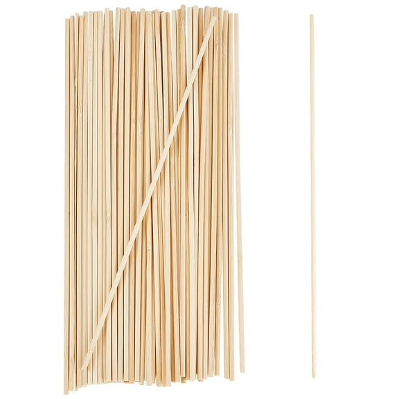 Round Bamboo Sticks Dowel Rods for Children Toy Building Model Material Supplies PapayaWhip 25x0.3cm