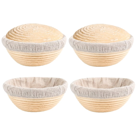 Round Banneton Bread Proofing Basket Set, 46 Inch Mini, For Sourdough Baking