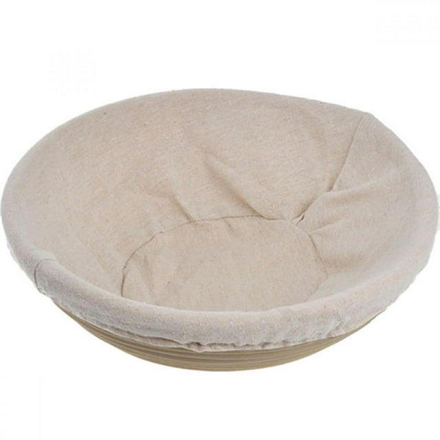 Round Banneton Brotform Bread Dough Proofing Rising Rattan Basket & Liner, Banneton Proofing Basket for Home Bakers and Bread Making