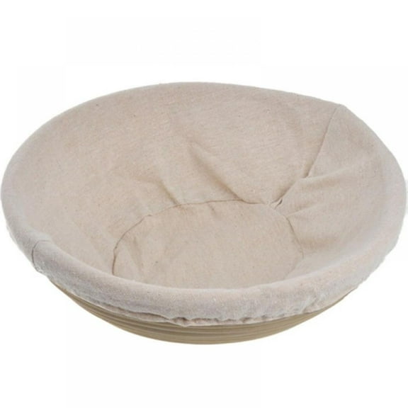 Round Banneton Proofing Basket Set - Brotform Handmade Unbleached Natural Cane For Homemade Crusty Fresh, Easy To Bake Bread With Professional Marks Rising Dough Bread Kit With Washable Cloth