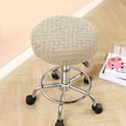 thumbnail image 1 of Round Bar Stool Cover for 12-14 Inch, Polyester Strip Pattern Seat Cover with Elastic Bands for Bar Stool/Round Cushion, Sturdy Washable Stool Cushion Slipcover, 1 of 6