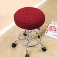 thumbnail image 1 of Round Bar Stool Cover 13.8in Stretch Spandex Seat Protector Anti Slip Elastic Slipcover for Kitchen Island Barstool Dining Chair Vanity or Office Stool Easy to Install and Clean, 1 of 6