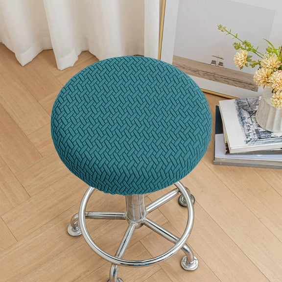 Round Bar Stool Cover, Anti-Slip Seat Cover with Elastic Bands, Nylon Spandex Material, 35X5Cm Size, 1-Piece, Light Blue, Dark Blue, Mint Green, Orange, Dark Gray, Gray