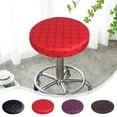 thumbnail image 1 of Round Bar Stool Cover | Elastic Slip-Resistant Seat Protector | Imitation Silk Cotton Fabric | Durable Material | Fits 35x35cm | Multicolor | 1 Piece | Easy Clean | Renew Worn Stools, 1 of 6
