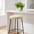 thumbnail image 1 of Round Bar Stool Cover Elastic Slipcover for Swivel Rolling Stools, Fits 12-15 Inch Seat, Linen Textured , 1 Pack, 1 of 6