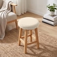 thumbnail image 1 of Round Bar Stool Cover Elastic Slipcover for Swivel Rolling Stools, Fits 12-15 Inch Seat, Linen Textured , 1 Pack, 1 of 6