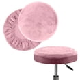 thumbnail image 1 of Round Bar Stool Cover Elastic Stretch Slipcover Fits 12-14 Inch Seat for Kitchen Counter Height Stool Protector Washable Home(Pink), 1 of 5