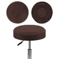 thumbnail image 1 of Round Bar Stool Cover with Elastic Band, Stretchable Seat Protector Sleeve, Washable Stool Cushion Slipcover for Pub Chairs(Brown, M), 1 of 5