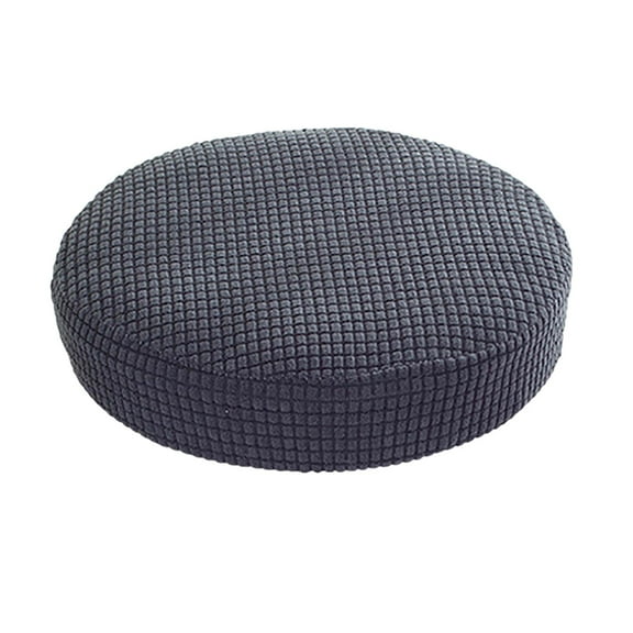 Round Bar Stool Covers Elastic Bar Chair Covers Stools Seat Cover Barstool Cushion Washable Stool Cushion Slipcover for home and bar Dark gray