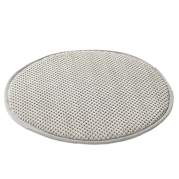 Round Bar Stool Cushions Round Bar Stool Cushion, Thick Circle Chair Pad, Anti Slip Stool Pad with Straps, Detachable Chair Seat Cushion Cover with Rubber Granule Bottom for Kitchen Light Gray