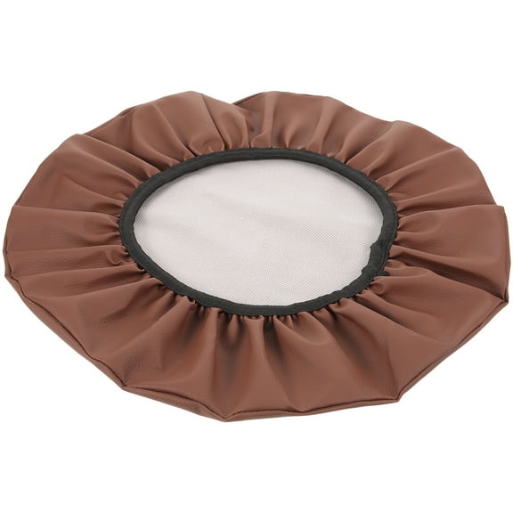 LEORX Leather Stool Cover for Protective Use Coffee Color Easy to Most Single Person Chairs 1