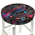 thumbnail image 1 of Round Bar Stool Seat Covers, Artistic Colorful Bird Elastic Round Chair Cover Stool Seat Slipcover Bar Stool Cushions Round Pad for 12-14 inch, 1 of 7