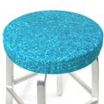 thumbnail image 1 of Round Bar Stool Seat Covers, Blue Glitter Elastic Round Chair Cover Stool Seat Slipcover Bar Stool Cushions Round Pad for 12-14 inch, 1 of 7