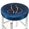 thumbnail image 1 of Round Bar Stool Seat Covers, Cat Sketch Elastic Round Chair Cover Stool Seat Slipcover Bar Stool Cushions Round Pad for 12-14 inch, 1 of 7