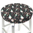 thumbnail image 1 of Round Bar Stool Seat Covers, Christmas cute deer old man Elastic Round Chair Cover Stool Seat Slipcover Bar Stool Cushions Round Pad for 12-14 inch, 1 of 7