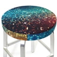 thumbnail image 1 of Round Bar Stool Seat Covers, Colorful Rainbow Glitter Elastic Round Chair Cover Stool Seat Slipcover Bar Stool Cushions Round Pad for 12-14 inch, 1 of 7