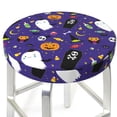 thumbnail image 1 of Round Bar Stool Seat Covers, Cute And Creepy Elastic Round Chair Cover Stool Seat Slipcover Bar Stool Cushions Round Pad for 12-14 inch, 1 of 7