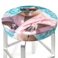 thumbnail image 1 of Round Bar Stool Seat Covers, Island Vacation Guinea Pig Elastic Round Chair Cover Stool Seat Slipcover Bar Stool Cushions Round Pad for 12-14 inch, 1 of 7