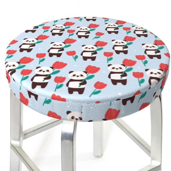 Round Bar Stool Seat Covers, Panda And Rose Elastic Round Chair Cover Stool Seat Slipcover Bar Stool Cushions Round Pad for 12-14 inch