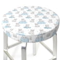 thumbnail image 1 of Round Bar Stool Seat Covers, Playful Polar Bear Pals Elastic Round Chair Cover Stool Seat Slipcover Bar Stool Cushions Round Pad for 12-14 inch, 1 of 7