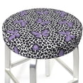 thumbnail image 1 of Round Bar Stool Seat Covers, Purple Butterflies Elastic Round Chair Cover Stool Seat Slipcover Bar Stool Cushions Round Pad for 12-14 inch, 1 of 7