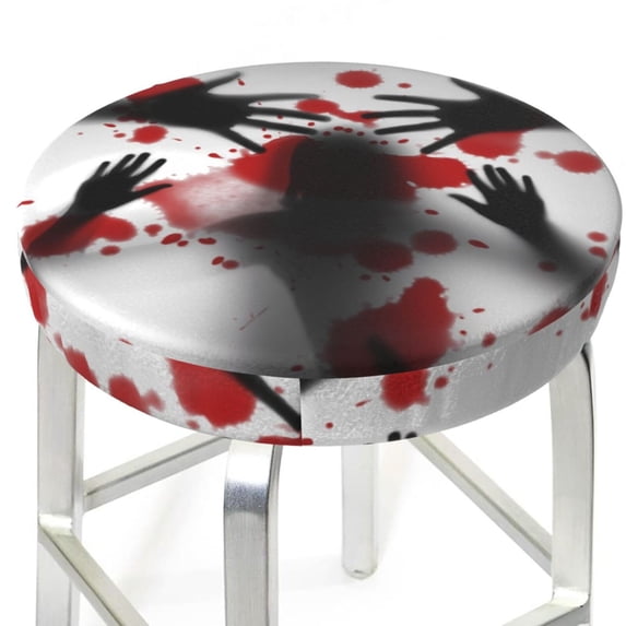 Round Bar Stool Seat Covers, Shadows Behind Elastic Round Chair Cover Stool Seat Slipcover Bar Stool Cushions Round Pad for 12-14 inch