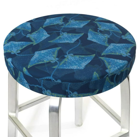 Round Bar Stool Seat Covers, Stingray Elastic Round Chair Cover Stool Seat Slipcover Bar Stool Cushions Round Pad for 12-14 inch