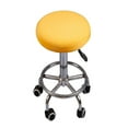 thumbnail image 1 of Round Bar Stool Seat Covers Washable Stool Cushion Slipcover Elastic Bar Chair Covers for 11-14 Inch Wooden Metal Round Chair Yellow (Only Cover), 1 of 4