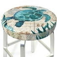 thumbnail image 1 of Round Bar Stool Seat Covers, Watercolor Sea Turtle Elastic Round Chair Cover Stool Seat Slipcover Bar Stool Cushions Round Pad for 12-14 inch, 1 of 7