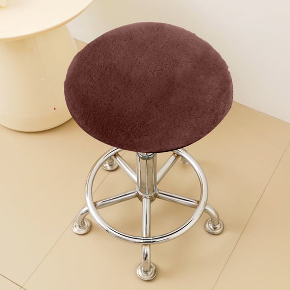 Round Bar Stool Seat Cushion Cover with Elastic Bands, Washable Polyester Chair Seat for Worn or Stained Seats, 13 Inch (1 Pack)