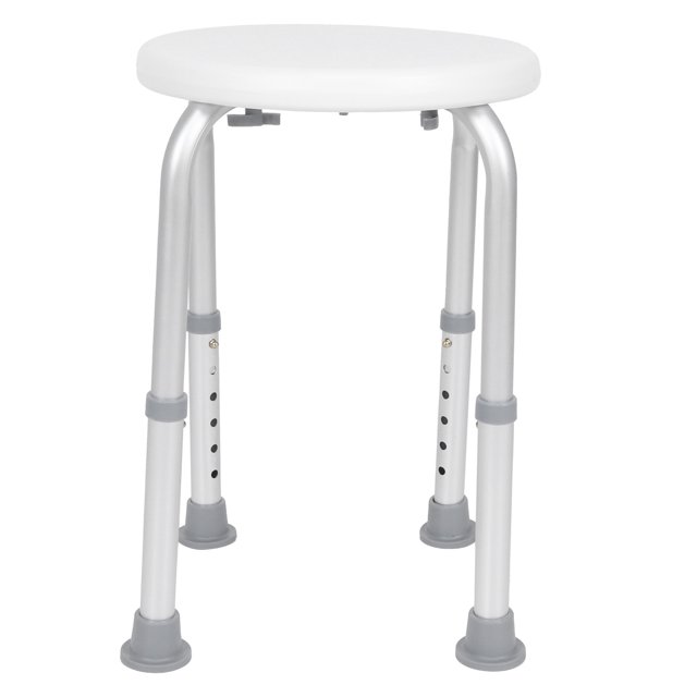 Round Bath Shower Chair Height Adjustable Non Slip Shower Stool Round