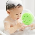thumbnail image 1 of Round Bath Sponge | Seaweed Honeycomb Scrubber for Kids & Adults | Soft Foaming Body Sconge | Light Green | 11.5x5cm with Hanging Rope, 1 of 6