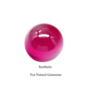 Round Bead Ruby without Holes Vivid Red Smooth Polished Multiple Sizes to Choose 4mm 2pcs