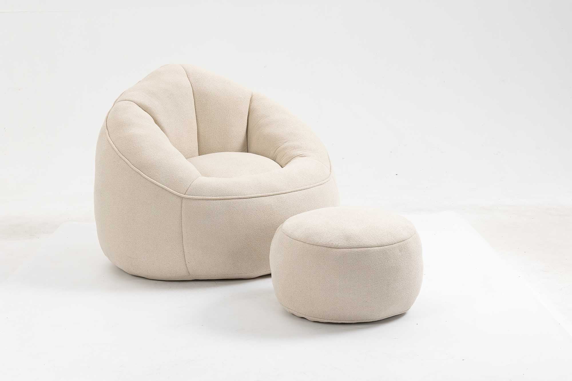 Round Bean Bag Chair with BeanBag Chair for Adults and