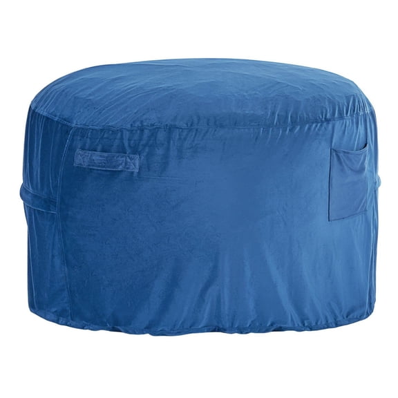 Round Bean Bag Chair for Adults, Dutch Velvet Beanbag with Washable Cover