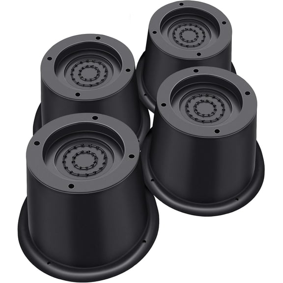 Round Bed Risers 2 inch Heavy Duty,Circle Furniture Risers for Chair Table and Desk Legs Elevation, Bed Lifts Risers(Pack of 4 Riser,Black)