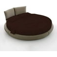 thumbnail image 1 of Round Bed Sheet Set, 600 Thread Count, 100% Egyptian Cotton, 12" Deep Pocket,80" Diameter, Round Sheet Set, Super Soft, Luxury and Easy Care -Chocolate Solid, King Size, 1 of 3