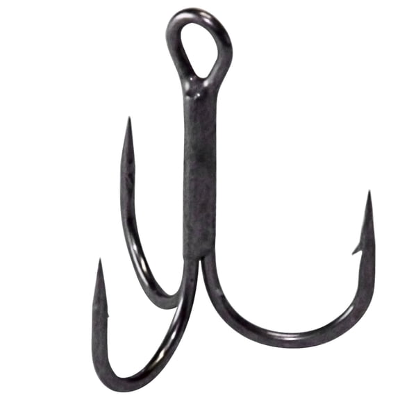 Round Bend Treble Hooks Multi-Colored