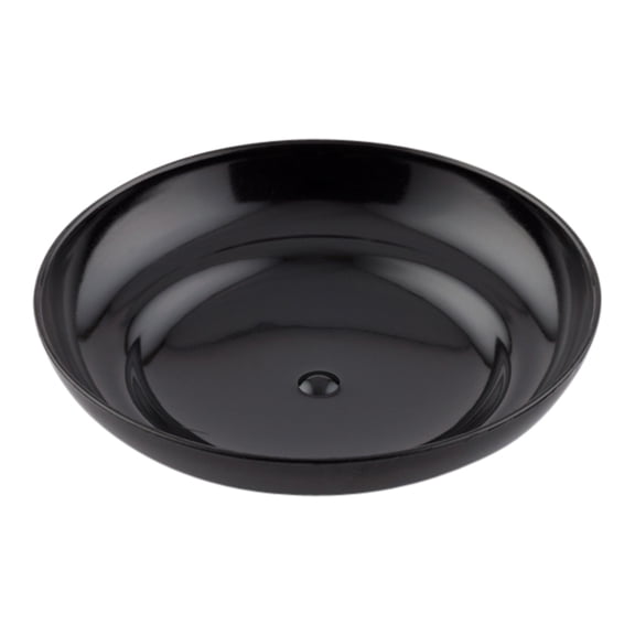 Round Black Plastic Mini Rotondo Plate - 3 1/4" x 3 1/4" x 3/4" - 100 Count Box