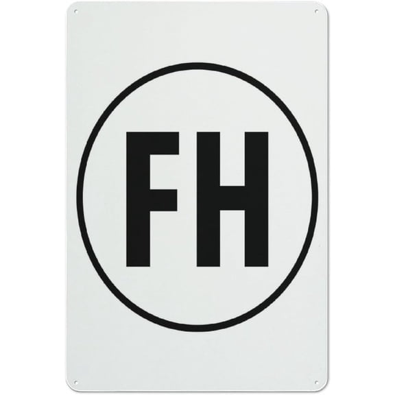 Round Black Reflective Aluminum Sign, 8 x 12 Inch, Rust Resistant, Weatherproof, Easy to Mount
