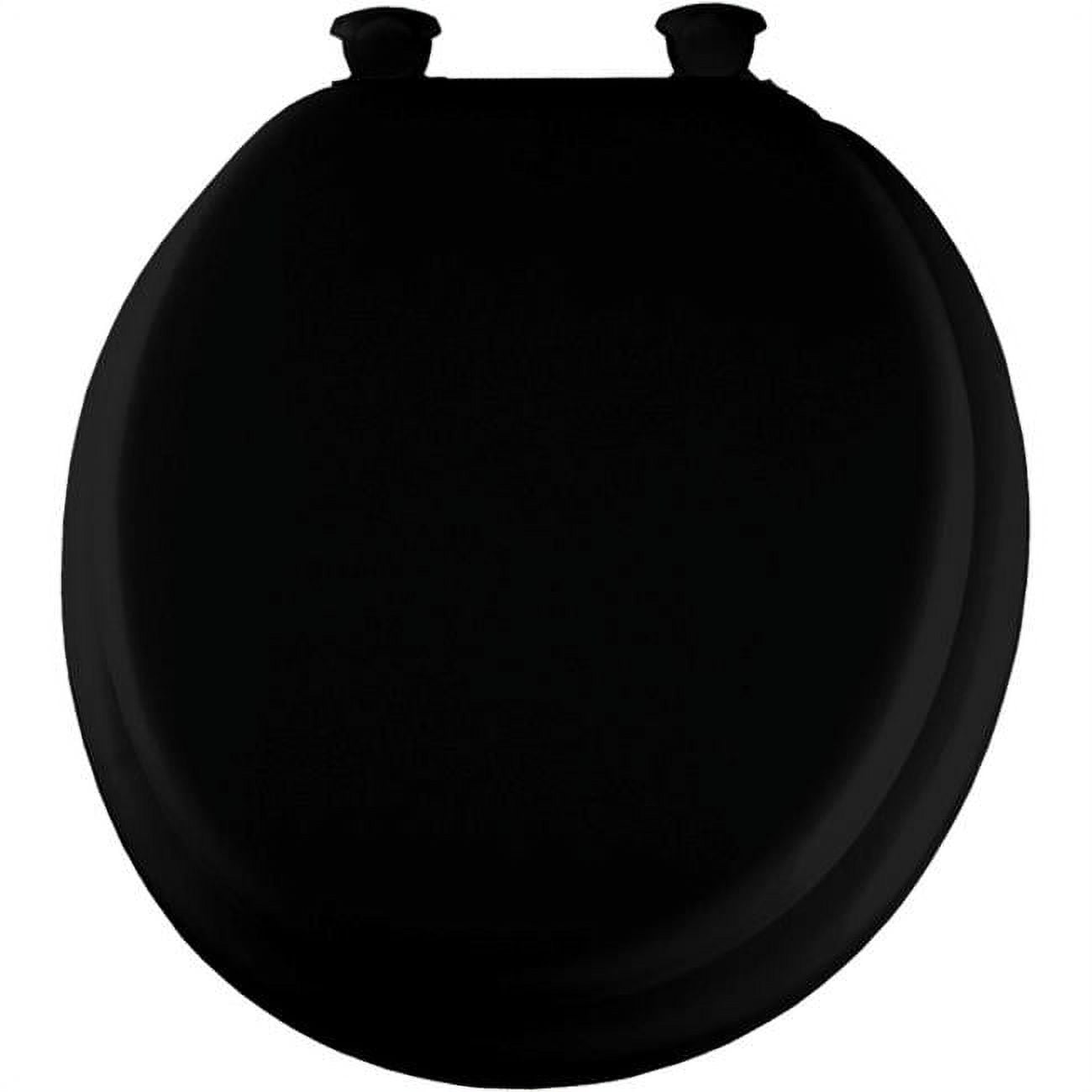 Round Black Soft Toilet Seat, Black
