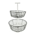 thumbnail image 1 of Round Black & White Tiered Baskets, 1 of 1