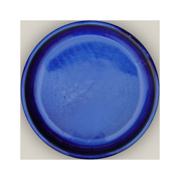 Round | Blue Ceramic Plant Saucer | High Fired Ecofriendly Clay - Sizes 8"-24" - FREE SHIPPING (9.5"W, Blue)