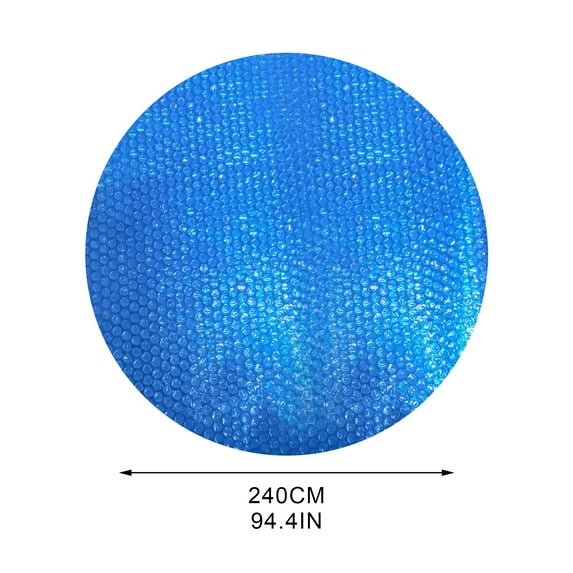 Round Blue Solar Pool Cover, Thermal Blanket for Efficient Heat Retention and Evaporation Reduction, 12ft Diameter